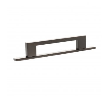 Millhouse Brass MHCNB17 Empire Slim Cabinet Pull Handles On Backplate - Urban Dark Bronze