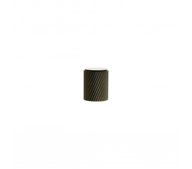 Millhouse Brass MHCS1420AB Paddington Spiral Cylinder Cabinet Knob - 20mm - Antique Brass
