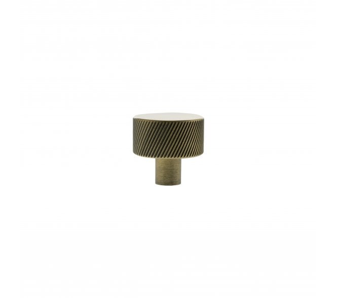 Millhouse Brass MHCS1532AB Paddington Spiral Round Cabinet Knob - 32mm - Antique Brass