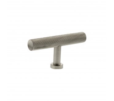 Millhouse Brass MHCS1675SN Paddington Spiral T-Bar Cabinet Knob - 75mm - Satin Nickel