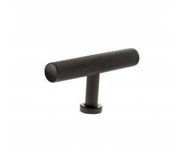 Millhouse Brass MHCS1675UDB Paddington Spiral T-Bar Cabinet Knob - 75mm - Urban Dark Bronze
