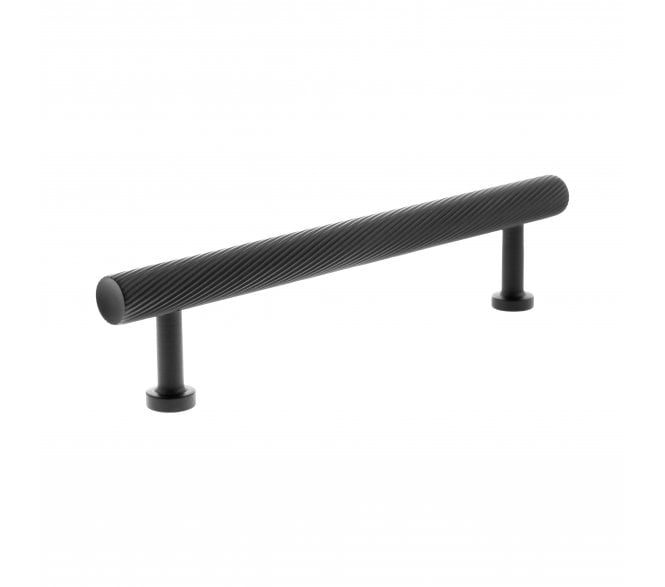 Millhouse Brass MHCS17 Paddington Spiral T-Bar Cabinet Pull Handles - Matt Black