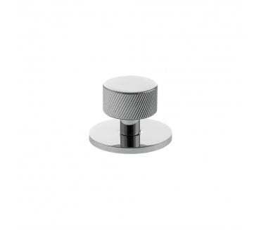 Millhouse Brass MHCSB1532PC Paddington Spiral Round Cabinet Knob On Rose - 32mm - Polished Chrome