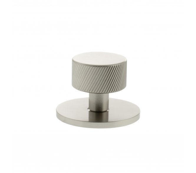 Millhouse Brass MHCSB1532SN Paddington Spiral Round Cabinet Knob On Rose - 32mm - Satin Nickel