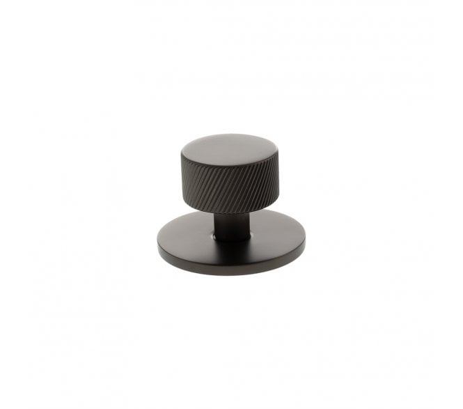Millhouse Brass MHCSB1532UDB Paddington Spiral Round Cabinet Knob On Rose - 32mm - Urban Dark Bronze