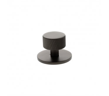 Millhouse Brass MHCSB1532UDB Paddington Spiral Round Cabinet Knob On Rose - 32mm - Urban Dark Bronze