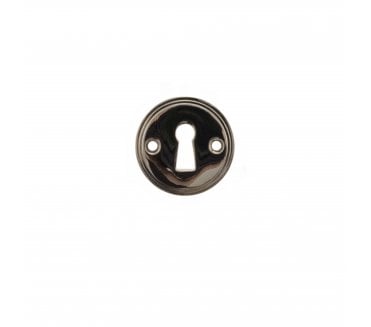Millhouse Brass Solid Brass Open Key Hole Escutcheon - Polished Nickel (Pair)