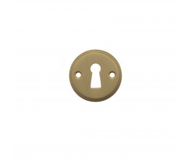 Millhouse Brass Solid Brass Open Key Hole Escutcheon - Satin Brass (Pair)