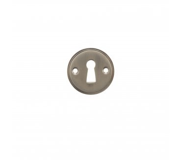 Millhouse Brass Solid Brass Open Key Hole Escutcheon - Satin Nickel (Pair)