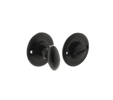 Millhouse Brass Solid Brass Oval WC Turn and Release - Matt Black