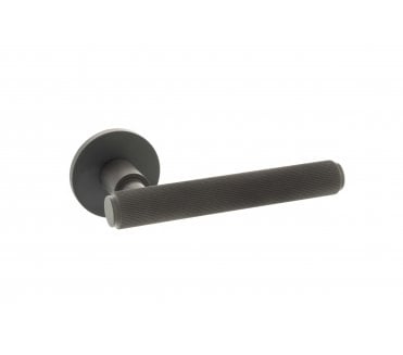 Millhouse Brass Stephenson Designer Lever on 5mm Slimline Round Rose - Urban Dark Bronze