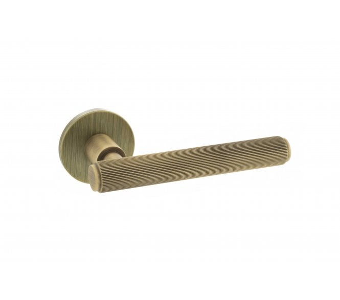 Millhouse Brass Stephenson Designer Lever on 5mm Slimline Round Rose - Yester Bronze