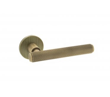 Millhouse Brass Stephenson Designer Lever on 5mm Slimline Round Rose - Yester Bronze
