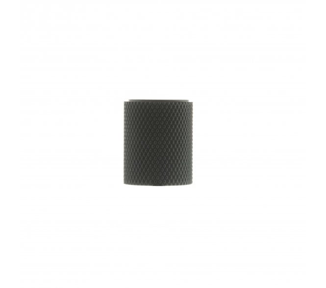 Millhouse Brass Watson Cylinder Knurled Cabinet Knob - 20mm - Matt Black