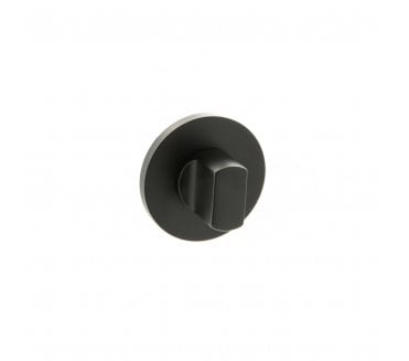 Millhouse Brass WC Turn and Release on 5mm Slimline Round Rose - Matt Black