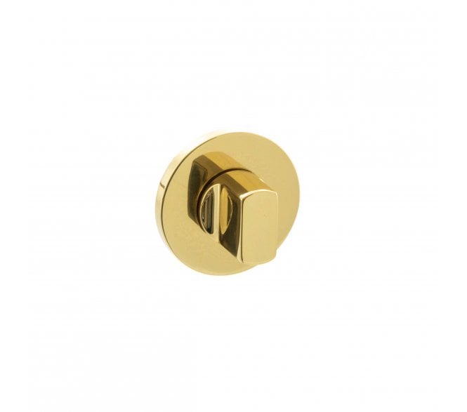 Millhouse Brass WC Turn and Release on 5mm Slimline Round Rose - Polished Brass