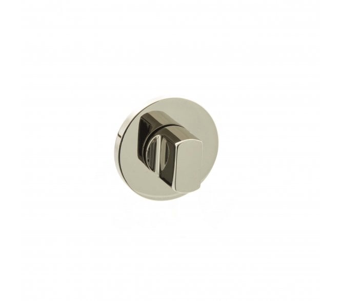 Millhouse Brass WC Turn and Release on 5mm Slimline Round Rose - Polished Nickel