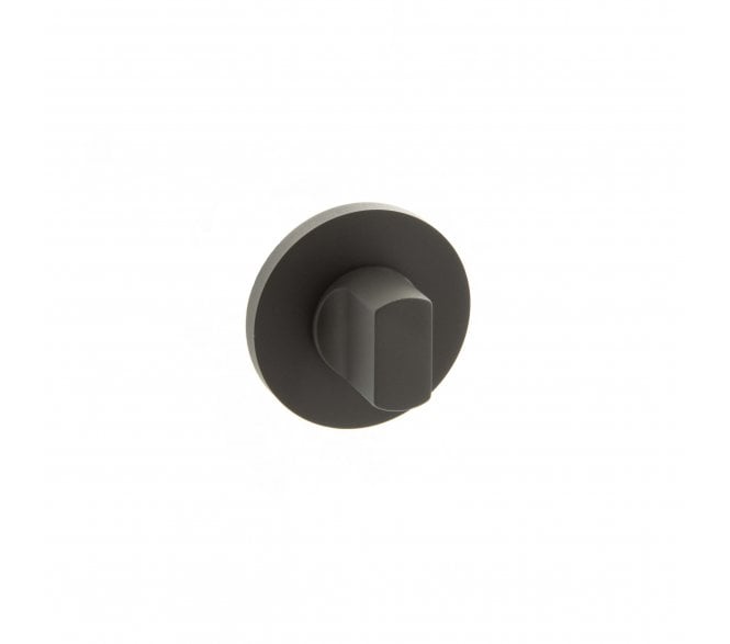 Millhouse Brass WC Turn and Release on 5mm Slimline Round Rose - Urban Dark Bronze