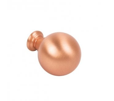 Odessey Brushed Copper Ball Cabinet Knob 30mm