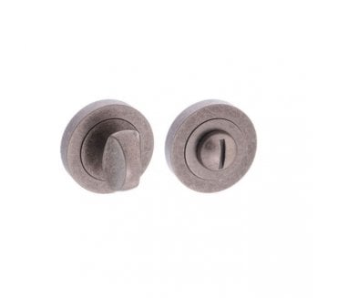 Old English Bathroom Turn & Release Set - Distressed Silver