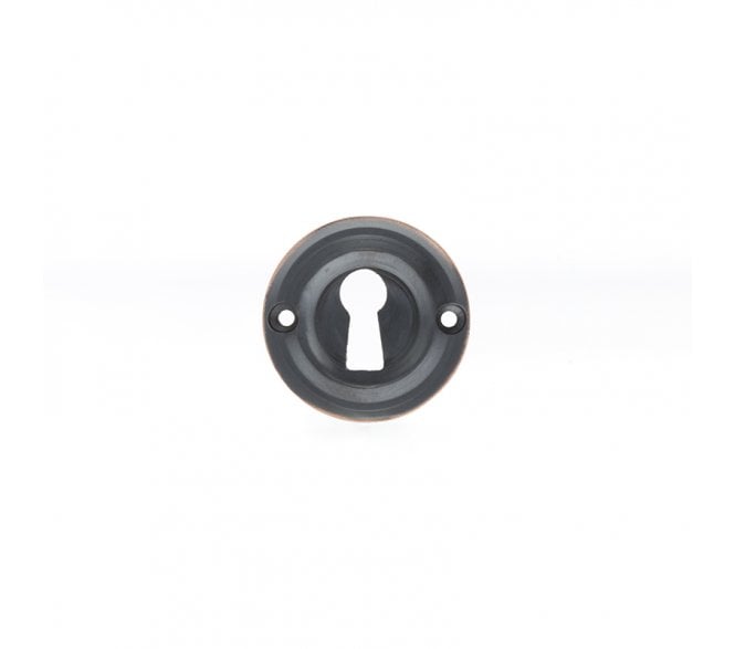 Old English Keyhole Escutcheons (Pair) - Antique Copper