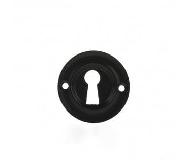 Old English Keyhole Escutcheons (Pair) - Matt Black