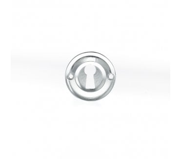 Old English Keyhole Escutcheons (Pair) - Polished Chrome