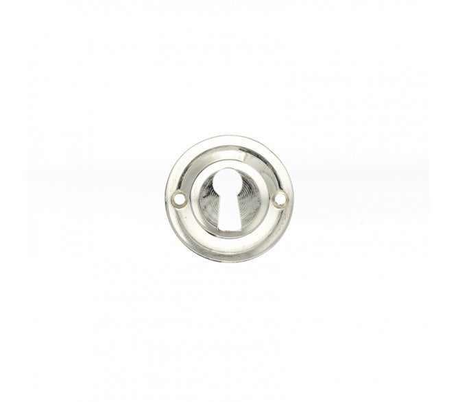 Old English Keyhole Escutcheons (Pair) - Polished Nickel