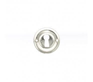 Old English Keyhole Escutcheons (Pair) - Polished Nickel