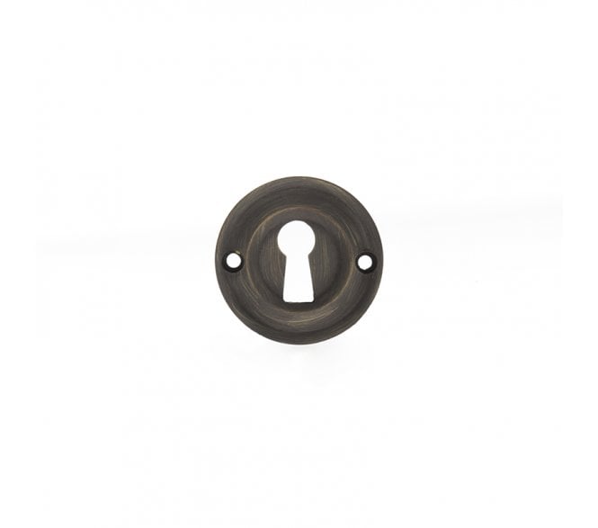 Old English Keyhole Escutcheons (Pair) - Urban Bronze