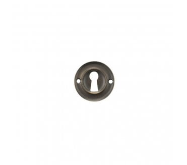 Old English Keyhole Radius Escutcheons (Pair) - Urban Dark Bronze