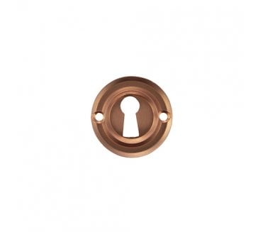Old English Keyhole Radius Escutcheons (Pair) - Urban Satin Copper