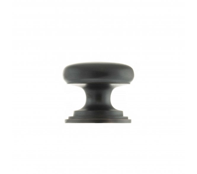 Old English Lincoln Solid Brass Victorian Cabinet Knob - Antique Copper