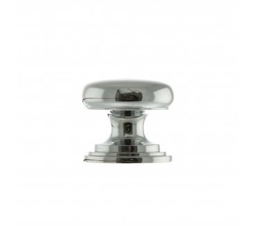 Old English Lincoln Solid Brass Victorian Cabinet Knob - Polished Chrome