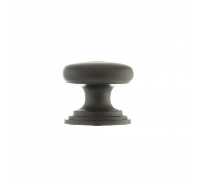 Old English Lincoln Solid Brass Victorian Cabinet Knob - Urban Dark Bronze