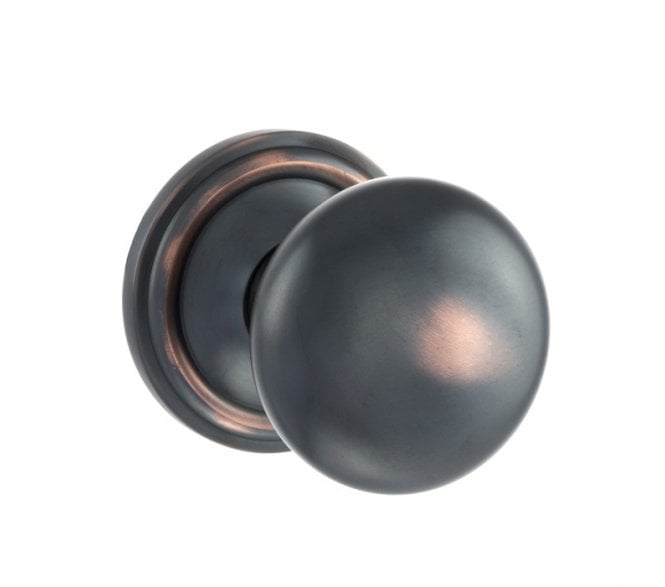 Old English OE58 Mushroom Solid Brass Door Knobs - Antique Copper