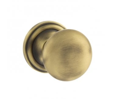 Old English OE58 Mushroom Solid Brass Door Knobs - Matt Antique Brass