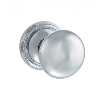 Old English OE58 Mushroom Solid Brass Door Knobs - Polished Chrome
