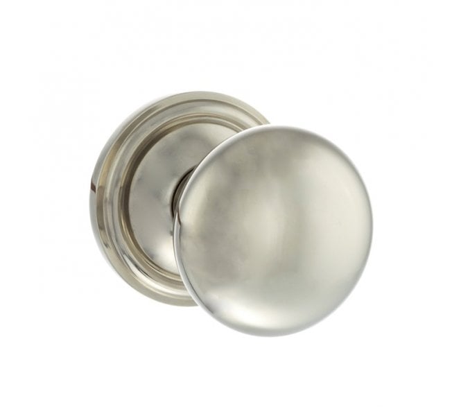 Old English OE58 Mushroom Solid Brass Door Knobs - Polished Nickel