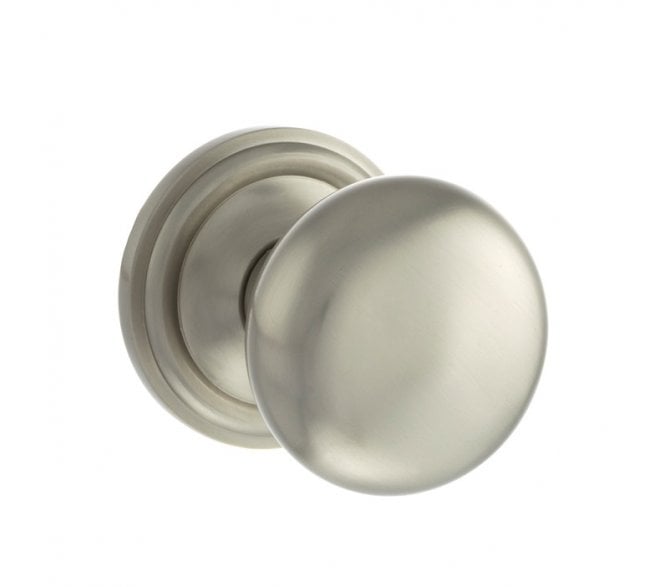 Old English OE58 Mushroom Solid Brass Door Knobs - Satin Nickel