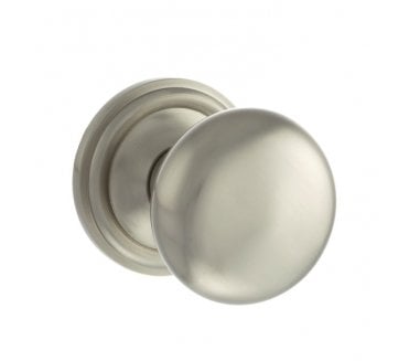 Old English OE58 Mushroom Solid Brass Door Knobs - Satin Nickel