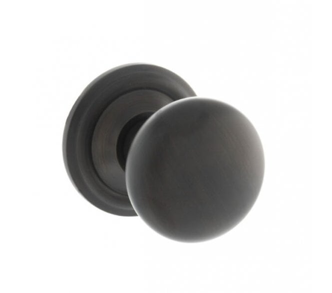 Old English OE58 Mushroom Solid Brass Door Knobs - Urban Dark Bronze