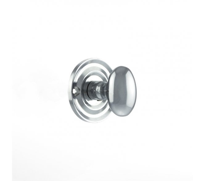 Old English Small Oval Bathroom Turn & Release - Polished Chrome