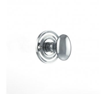 Old English Small Oval Bathroom Turn & Release - Polished Chrome