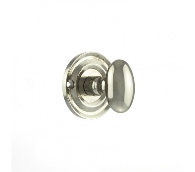 Old English Small Oval Bathroom Turn & Release - Polished Nickel