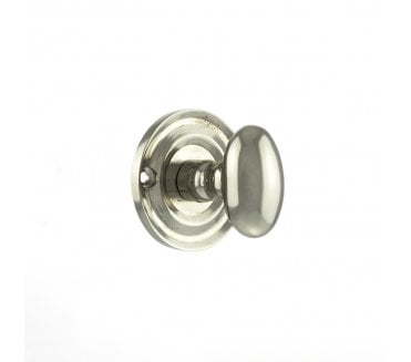 Old English Small Oval Bathroom Turn & Release - Polished Nickel