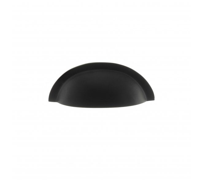 Old English Winchester Solid Brass Cup Pull - Matt Black