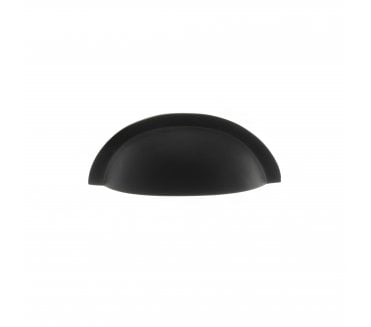 Old English Winchester Solid Brass Cup Pull - Matt Black