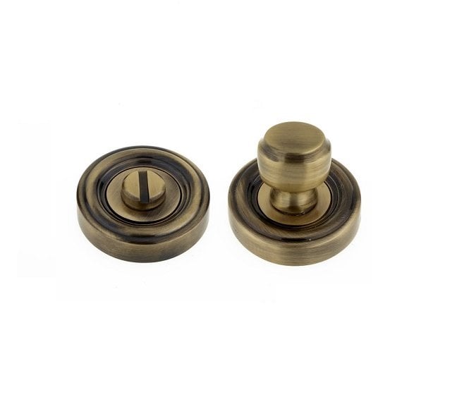 Parisian Art Deco Bathroom Turn & Release - Antique Brass