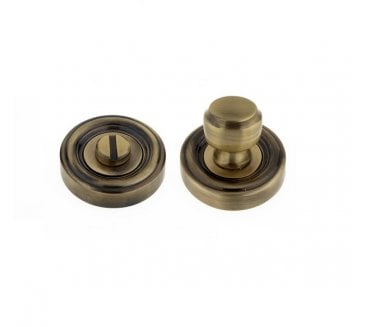 Parisian Art Deco Bathroom Turn & Release - Antique Brass